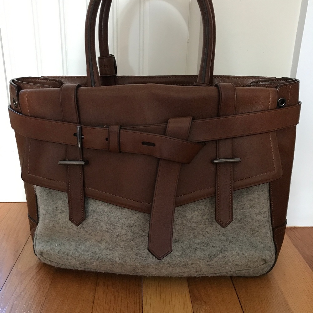 Reed Krakoff Wool and Leather Boxer